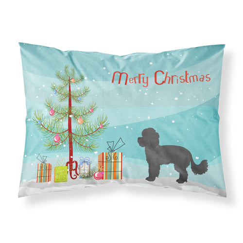 'Caroline'S Treasures Black Maltipoo Christmas Tree Fabric Standard Pillowcases, Multicolor'