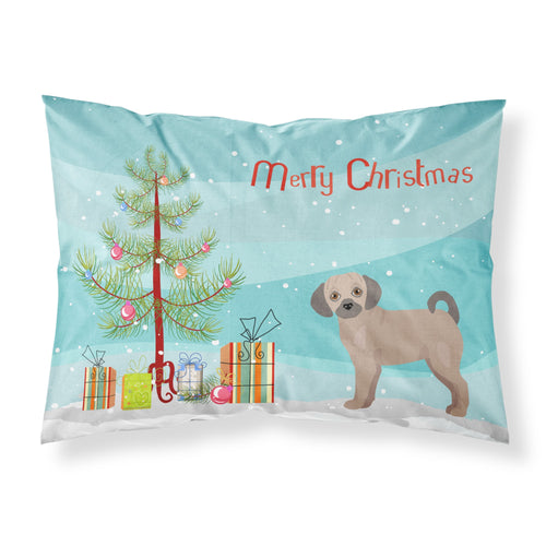 'Caroline'S Treasures Fawn Puggle Christmas Tree Fabric Standard Pillowcases, Multicolor'