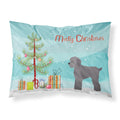 'Caroline'S Treasures Grey Schnoodle Christmas Tree Fabric Standard Pillowcases, Multicolor'