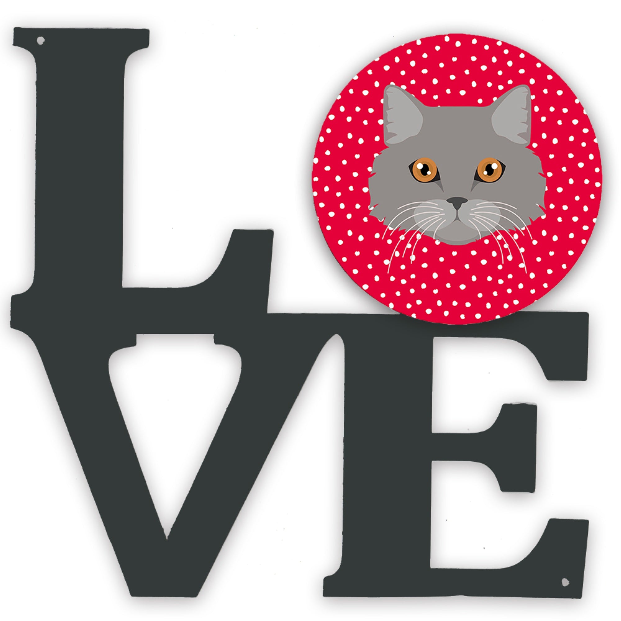 Carolines Treasures Brazilian Longhair Cat Metal Artwork Love walldecor, Multicolor