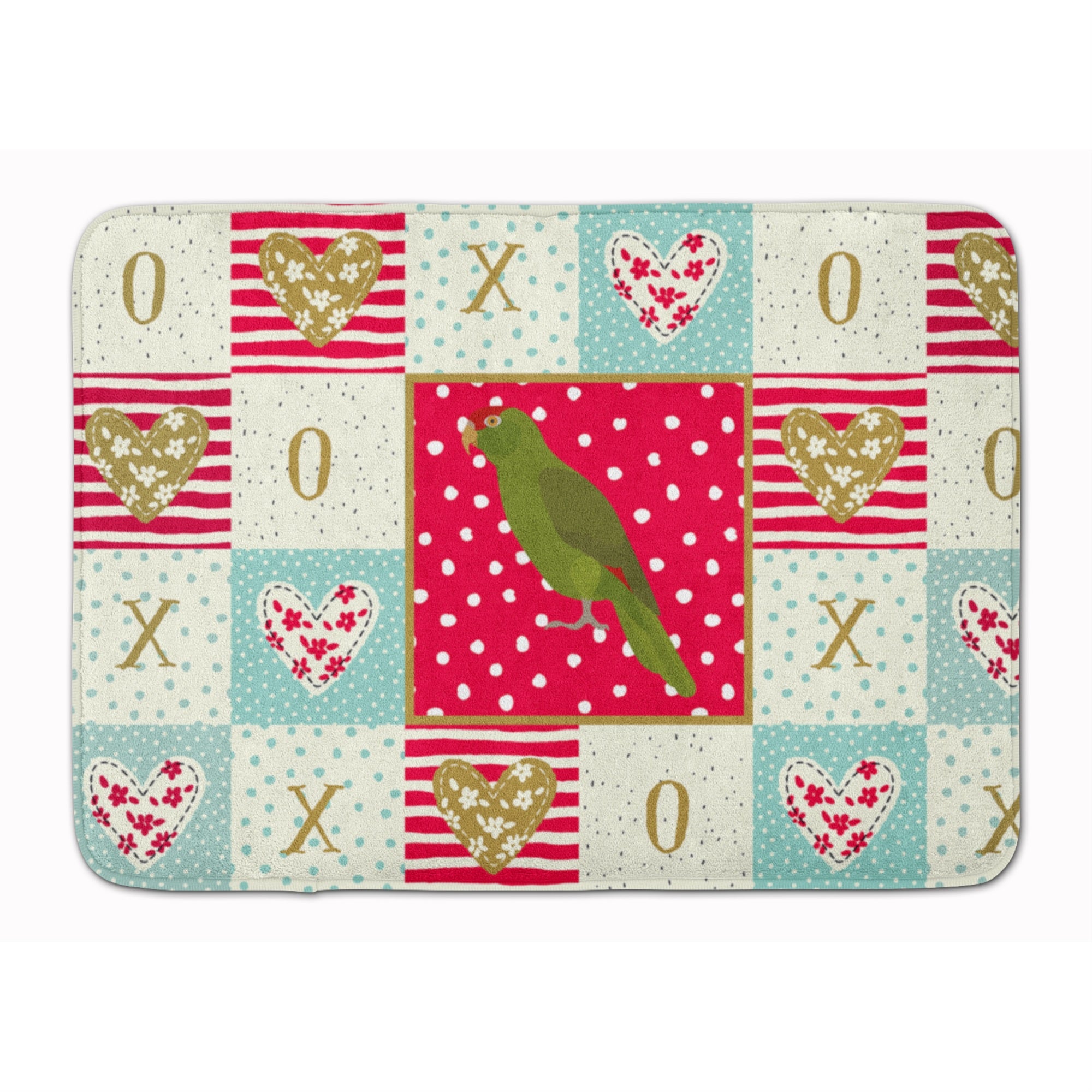 Carolines Treasures Amazon Parrot Love Machine Washable Memory Foam Mat doormats, Multicolor