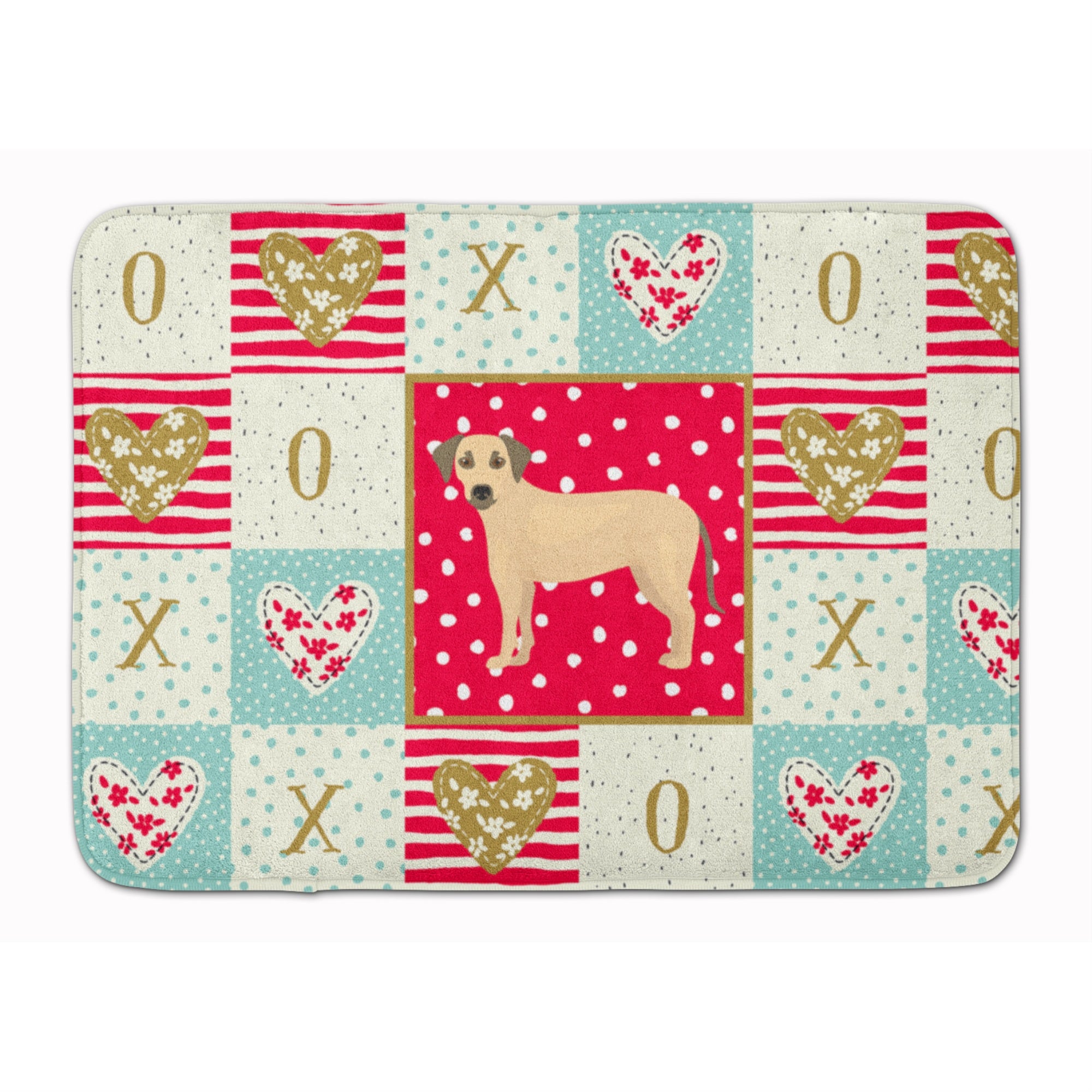 Carolines Treasures Sato Dog Love Machine Washable Memory Foam Mat doormats Multicolor