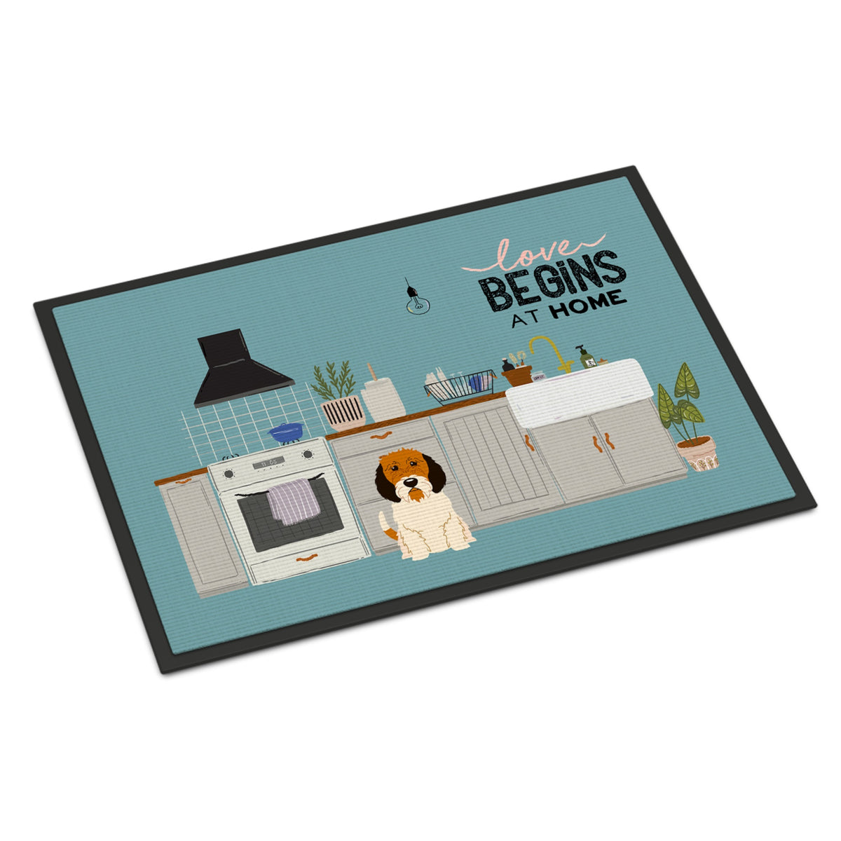 Petit Basset Griffon Veenden Kitchen Scene Indoor Or Outdoor Mat 18X27 Ck7783Mat