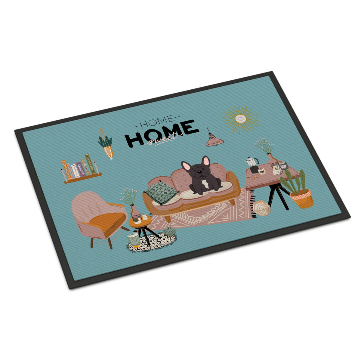 Brindle French Bulldog Sweet Home  Indoor Or Outdoor Mat 24X36 Ck7854Jmat