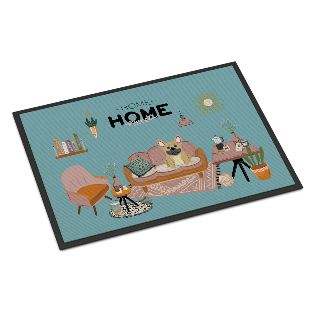Cream French Bulldog Sweet Home Indoor Or Outdoor Mat 24X36 Ck7855Jmat