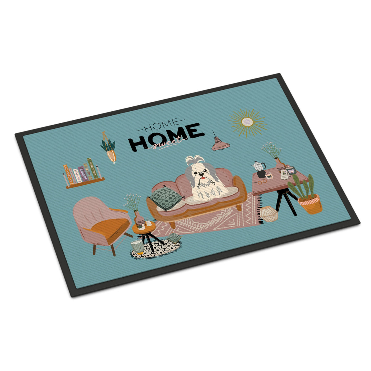 Silver White Shih Tzu Sweet Home Indoor Or Outdoor Mat 24X36 Ck7930Jmat