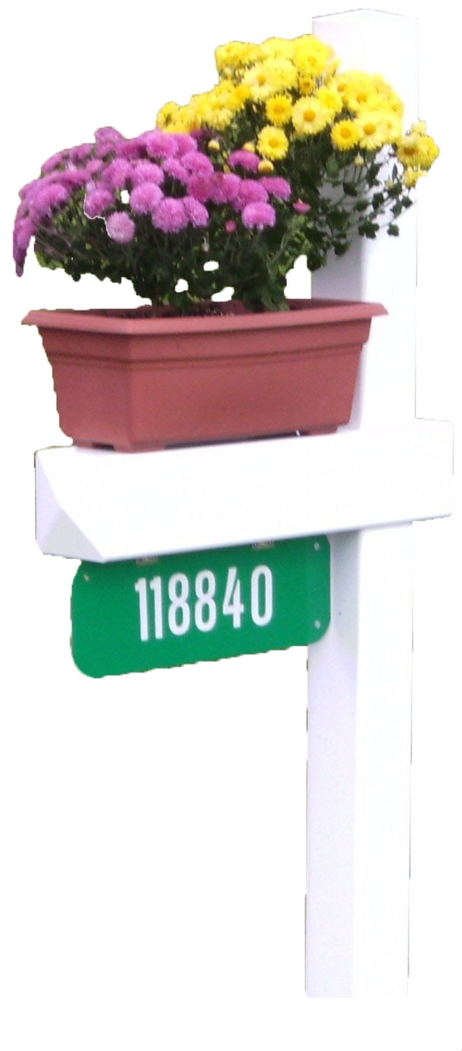 Handy Post Hp-1Ws Vinyl Post Sleeve Mailbox Sign  White