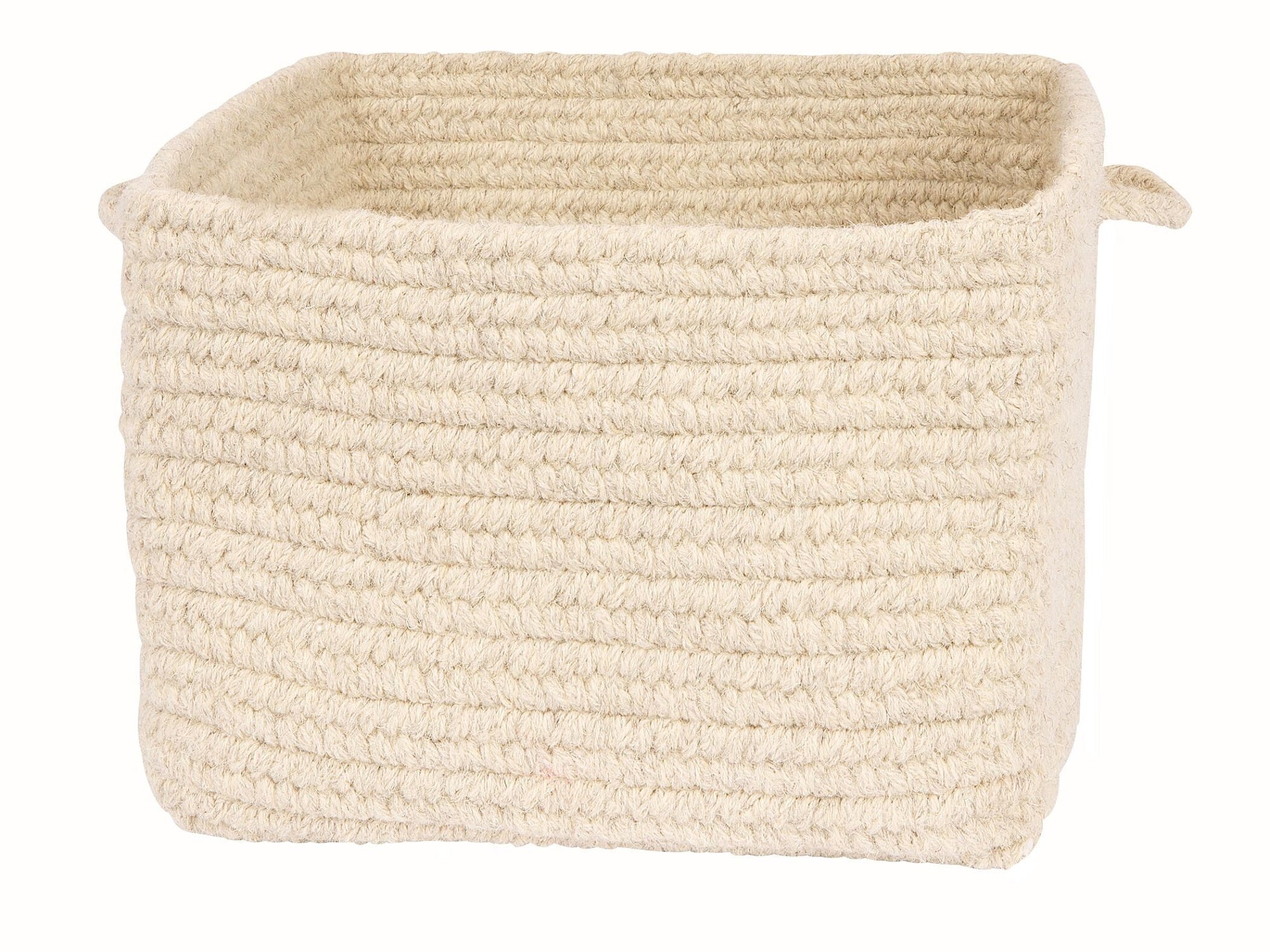 colonial Mills DB30A014X010S 14 x 14 x 10 in chunky Natural Wool Storage Basket