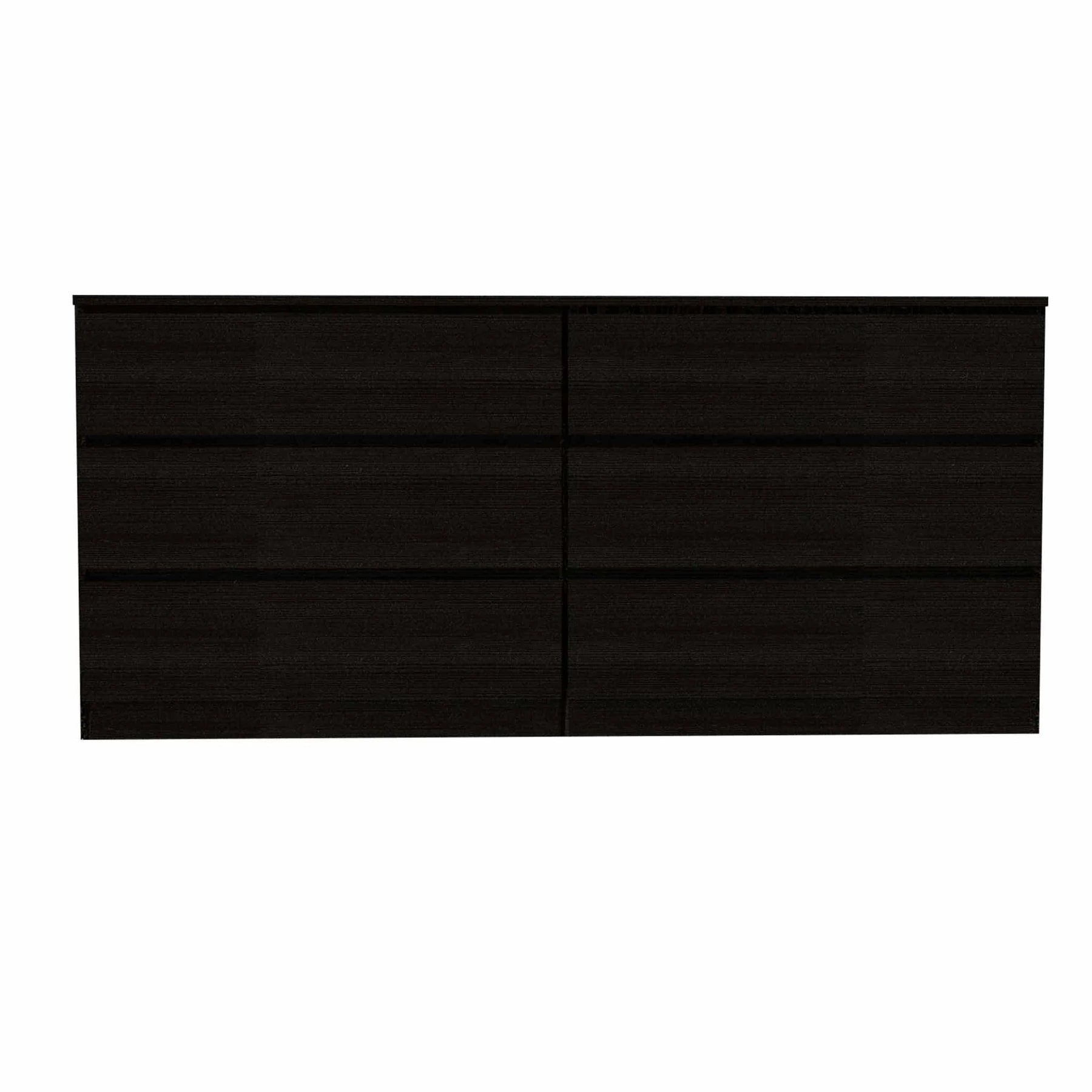 TUHOME Asteria 6 Drawer Double Dresser, Countertop, Six Drawer, Base-Black, For Bedroom