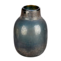 13 Inch  Slate Gray Round Glass Vase