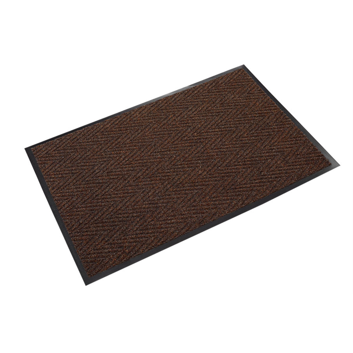 Chevron 3'x6' Brown Scraper/Wiper Mat
