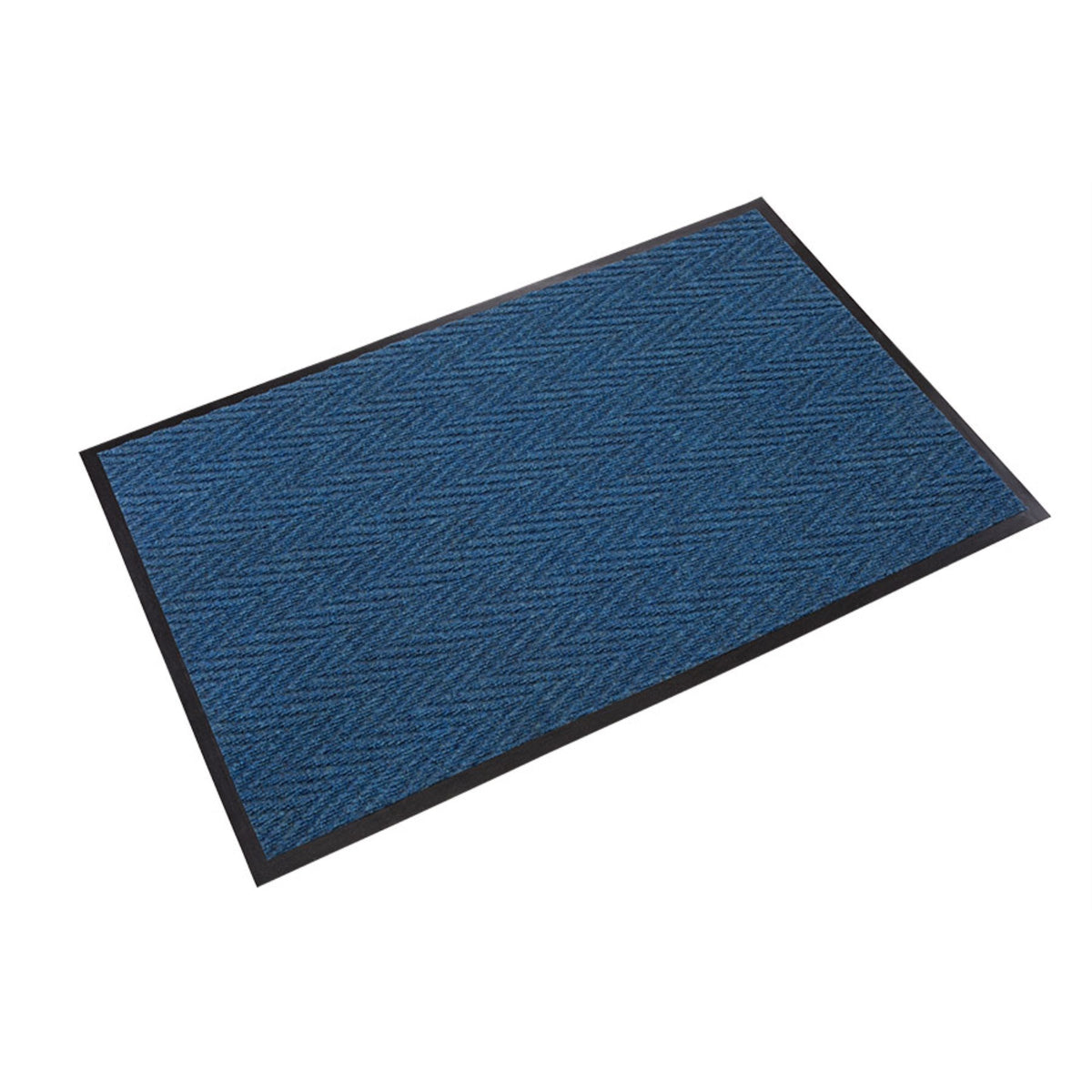 Chevron 4'x8' Steel Blue Scraper/Wiper Mat