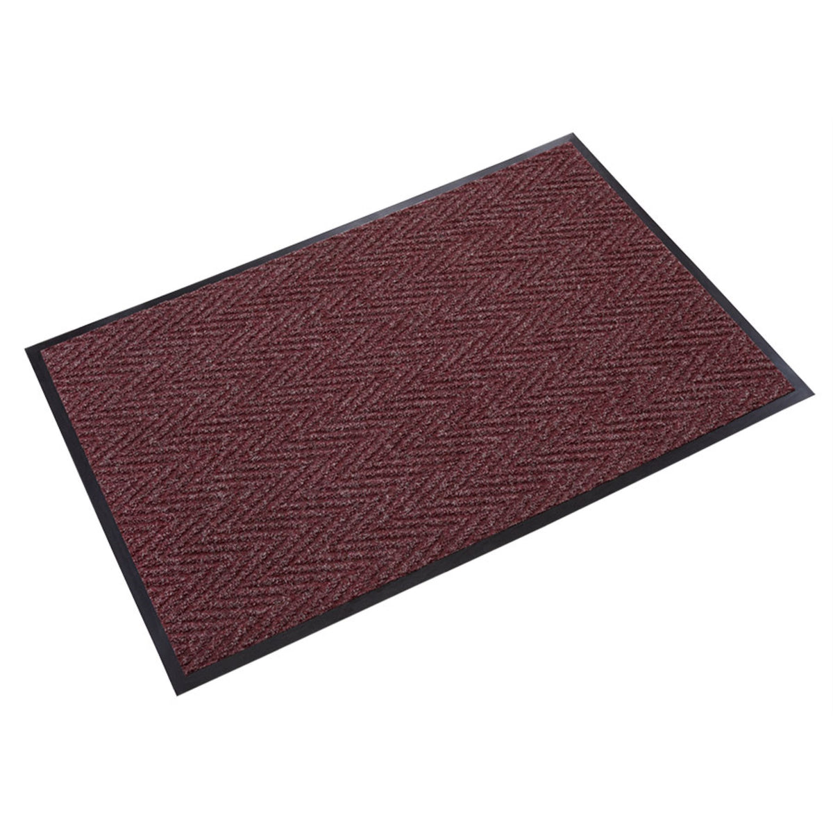 Chevron 6'x10' Burgundy Scraper/Wiper Mat