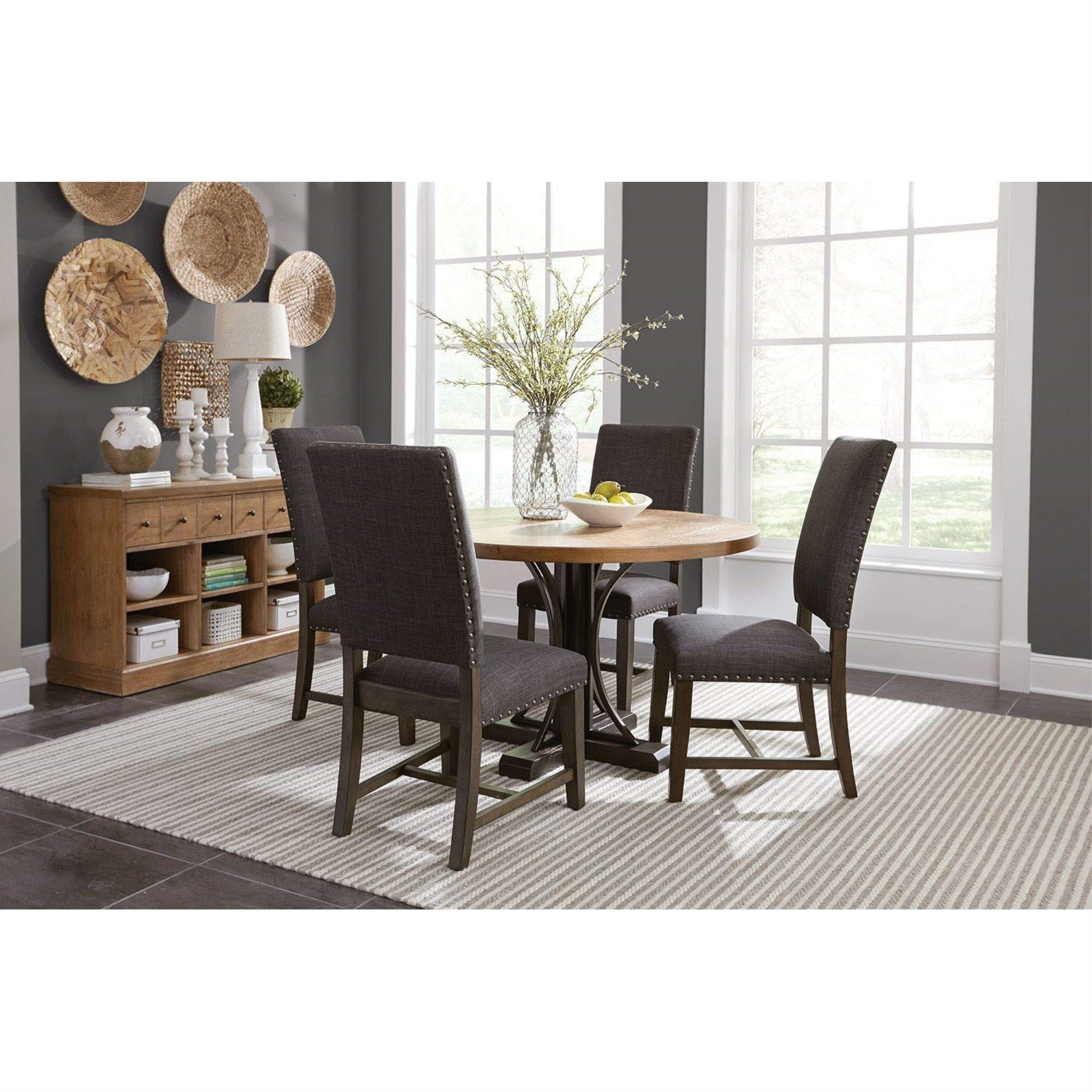 Upholstered Parson Side Chairs Warm Grey (Set of 2) 109142
