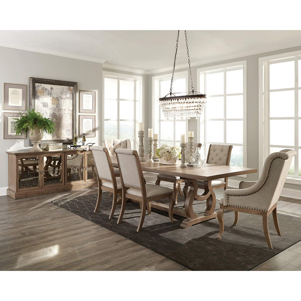 Coaster Home Furnishings Brockway Upholstered Dining Chair Barley Brown (Set of 2)
