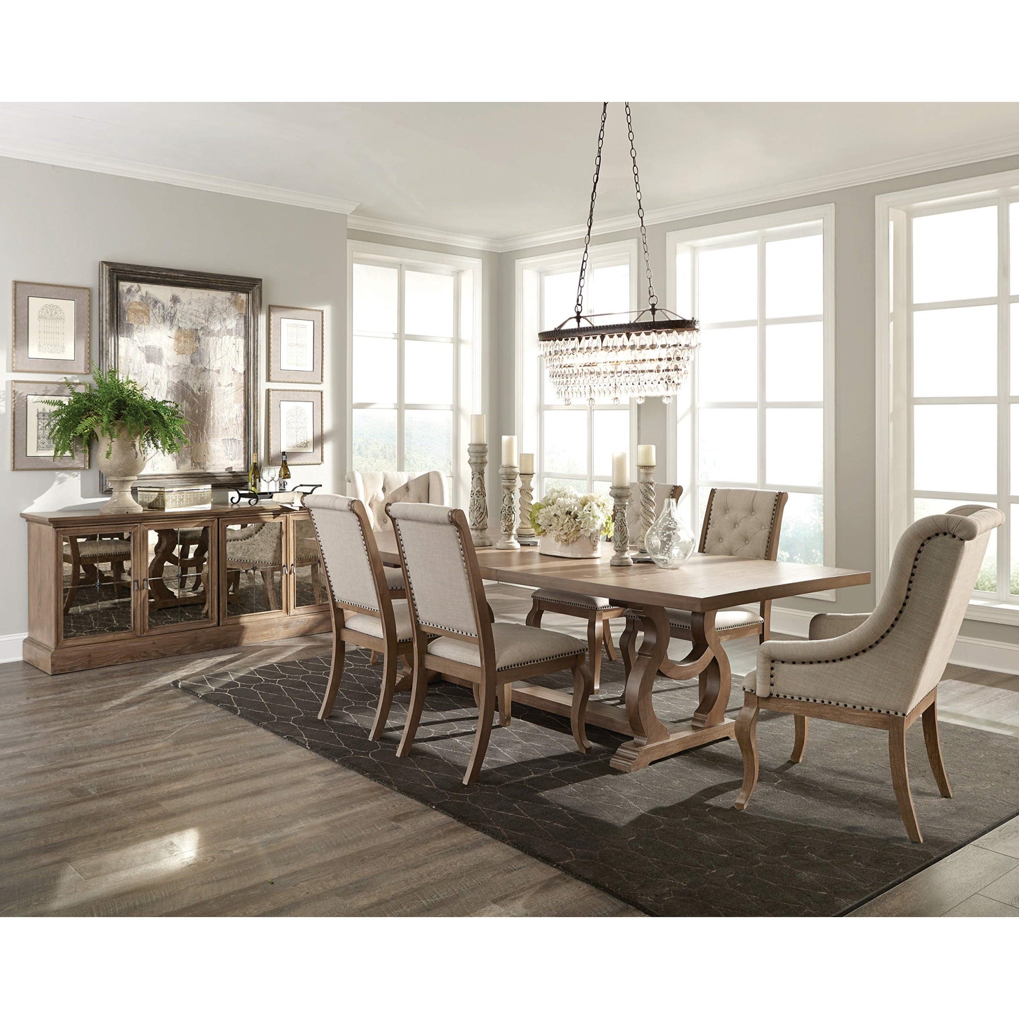 Coaster Home Furnishings Brockway Upholstered Dining Chair Barley Brown (Set of 2)
