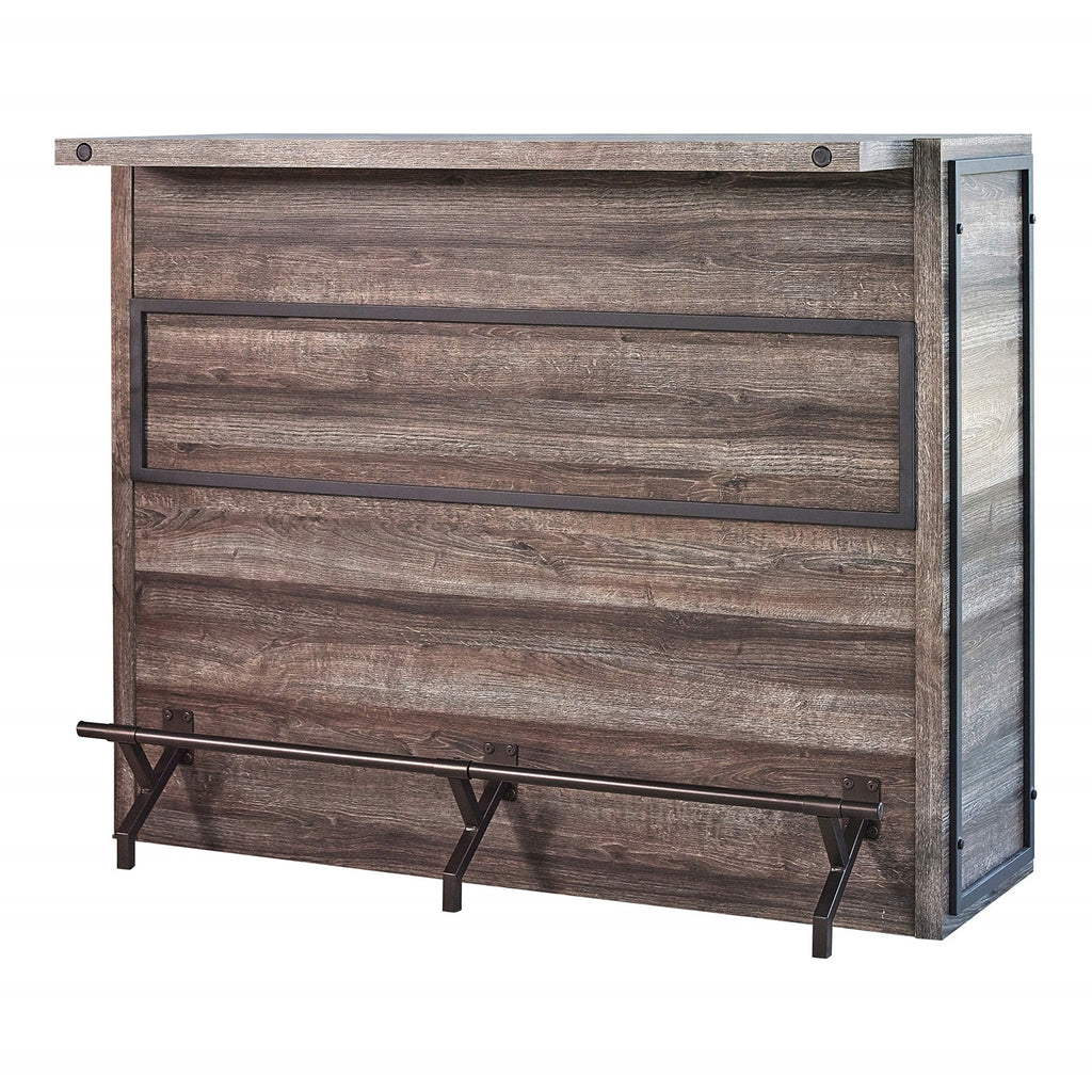 Coaster Home Furnishings Joe Rustic Farmhouse 5-Shelf Home Bar Unit Wine Liquor Storage Cabinet Aged Oak 182071