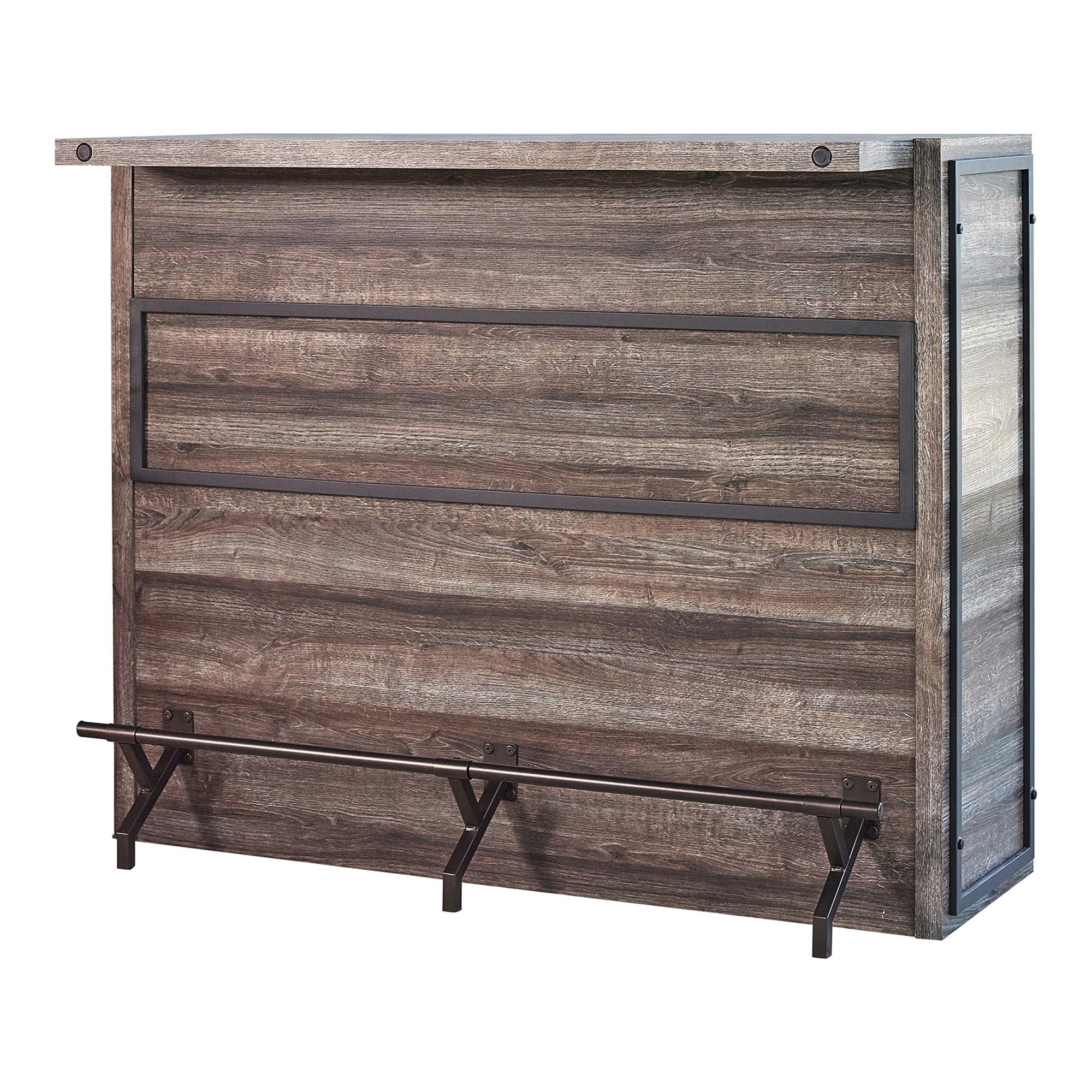 Coaster Home Furnishings Joe Rustic Farmhouse 5-Shelf Home Bar Unit Wine Liquor Storage Cabinet Aged Oak 182071