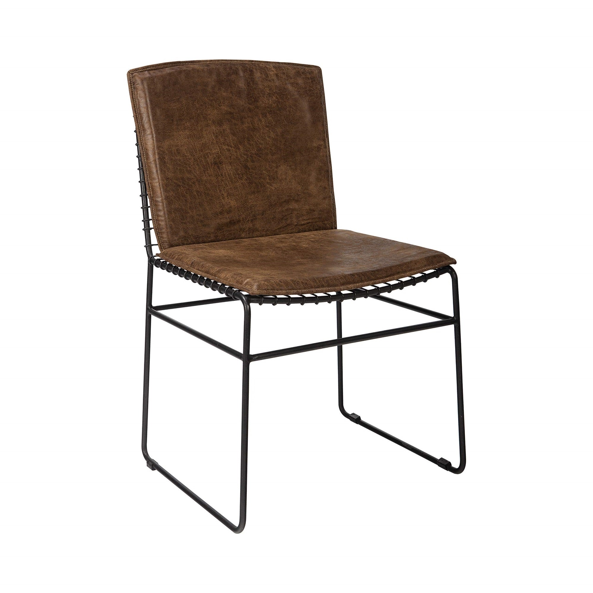 Coaster Home Furnishings Sherman Upholstered Antique Brown and Matte Black (Set of 2) Side Chair (192502)