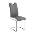 Brooklyn Upholstered Side Chairs with Sframe (Set of 4) Grey and White