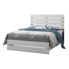 Coaster Home Furnishings Brantford Farmhouse Wood Eastern King Size Panel Bed Frame 52-inch Headboard Coastal White 207051KE