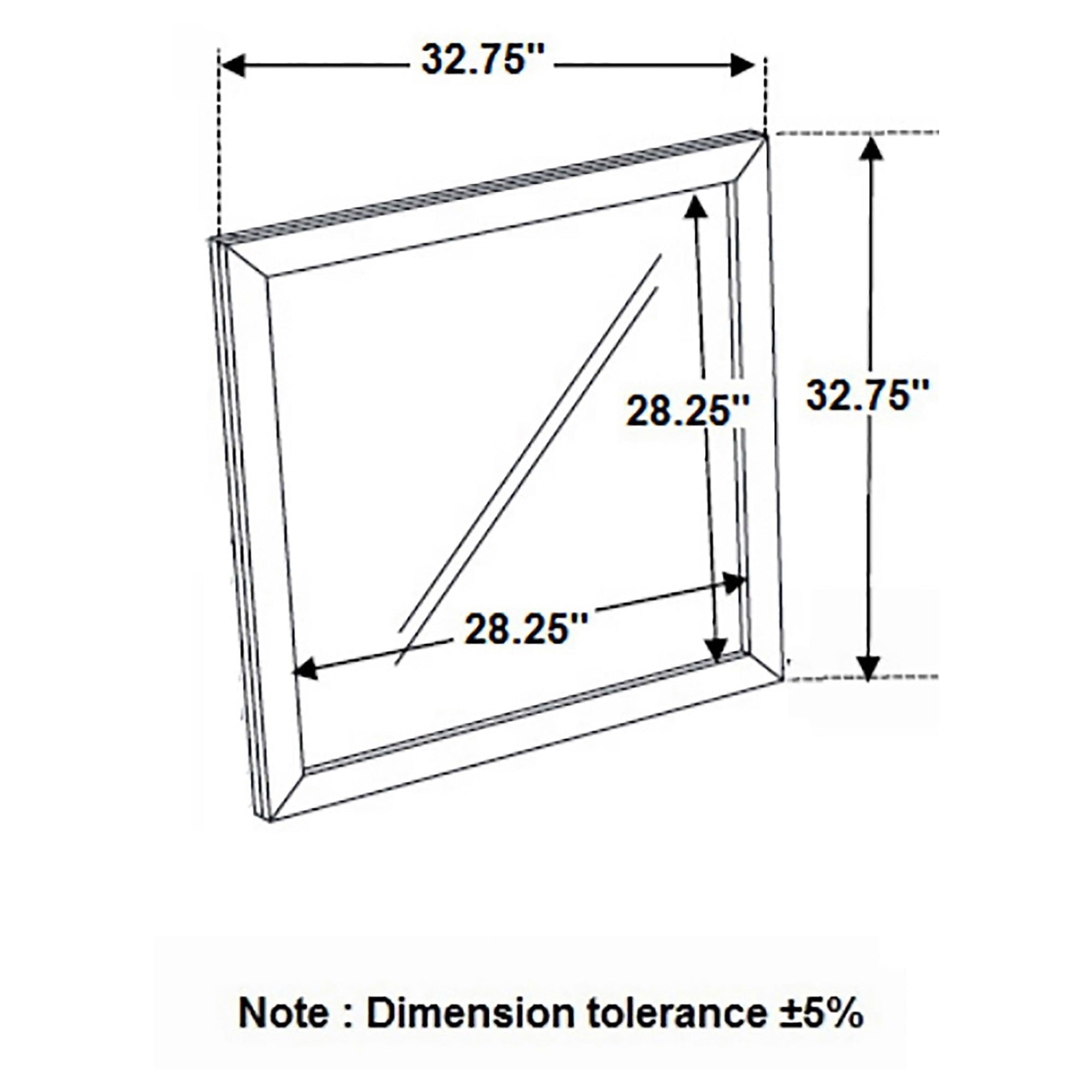 Coaster Home Furnishings Mays Rectangular Dresser Mirror Walnut Brown