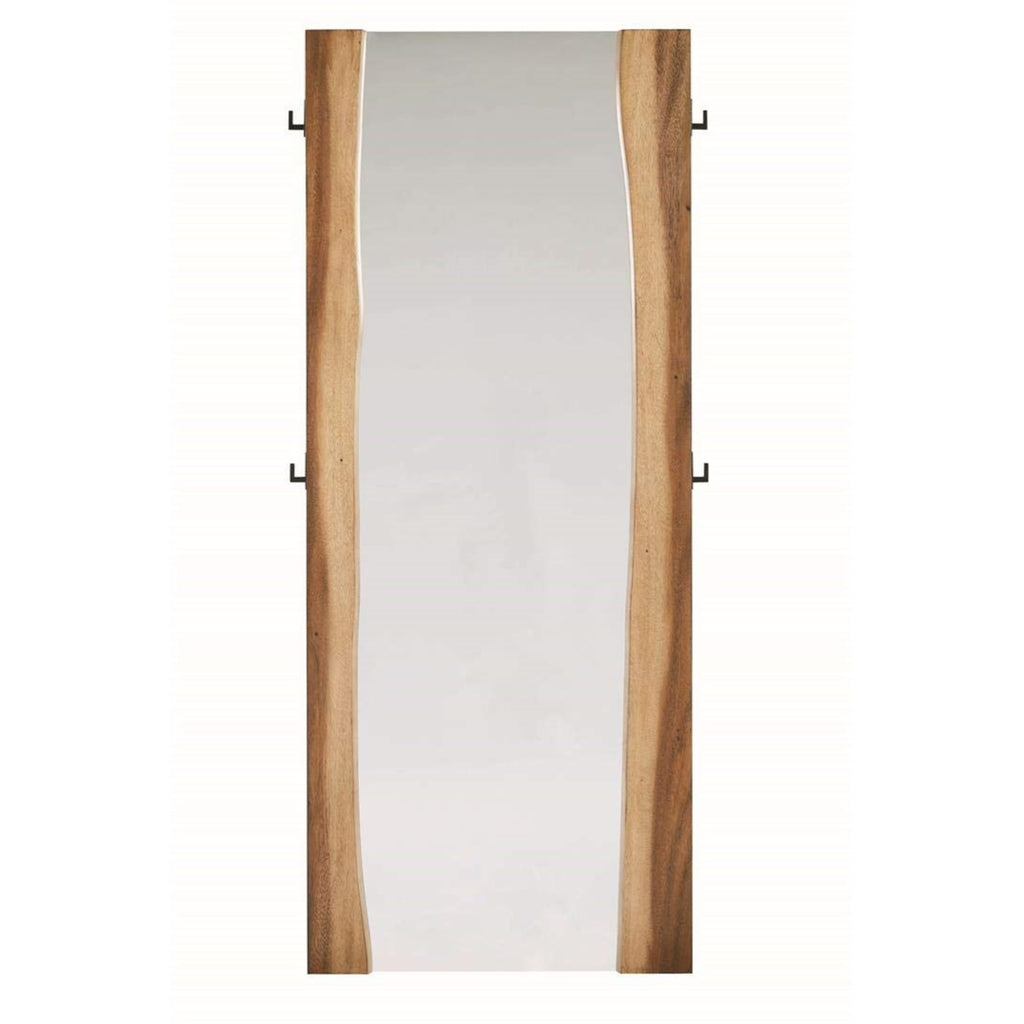 Coaster 212436 Madden Floor Mirror, Smokey Walnut/Coffee Bean
