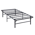 Coaster Home Furnishings Mabel 14 Inch High Eastern King Size Heavy Duty Sturdy Steel Foldable Metal Bed Frame Mattress Support Black 305957KE