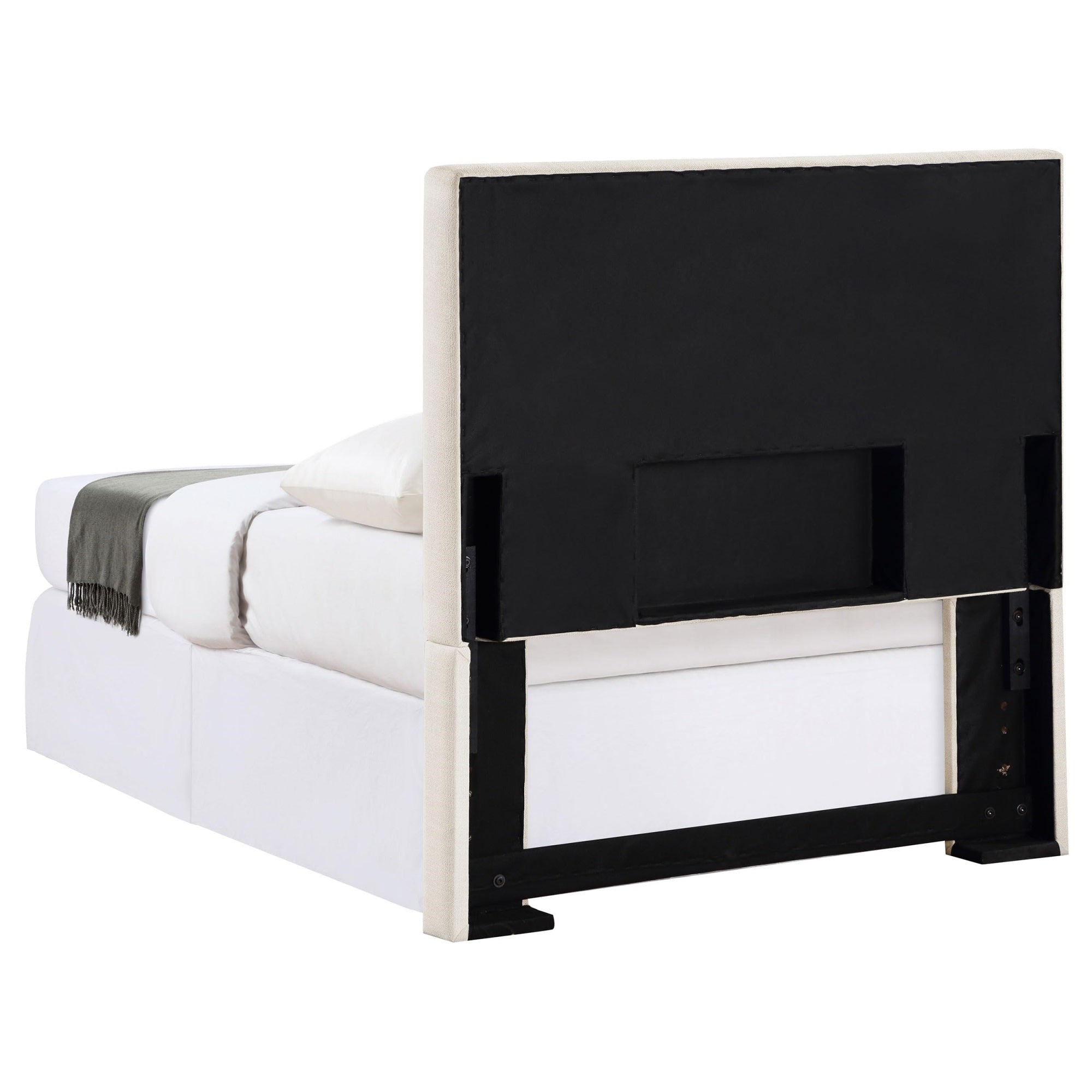 Coaster Home Furnishings Izzy Contemporary 47-inch Fabric Upholstered Panel Headboard for Bedroom Twin Size Sand 315985T