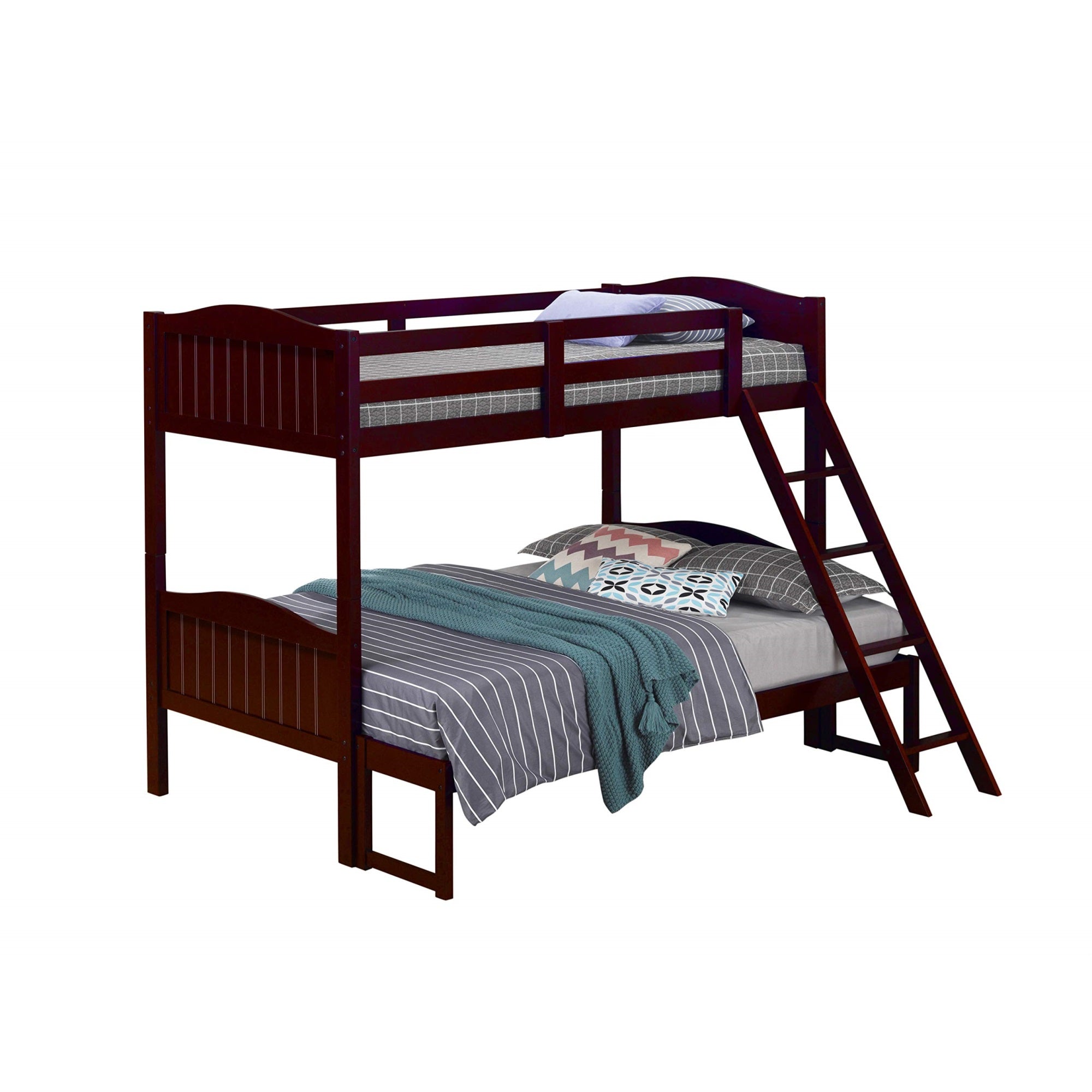 Coaster Home Furnishings Littleton Twin Over Full Bunk Bed with Ladder Espresso