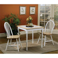 Carlene 5piece Square Dining Table Natural Brown and White
