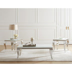 Coaster Home Furnishings Carone Square End Table White and Chrome