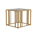 Adri Metal Frame End Table Matte Brass