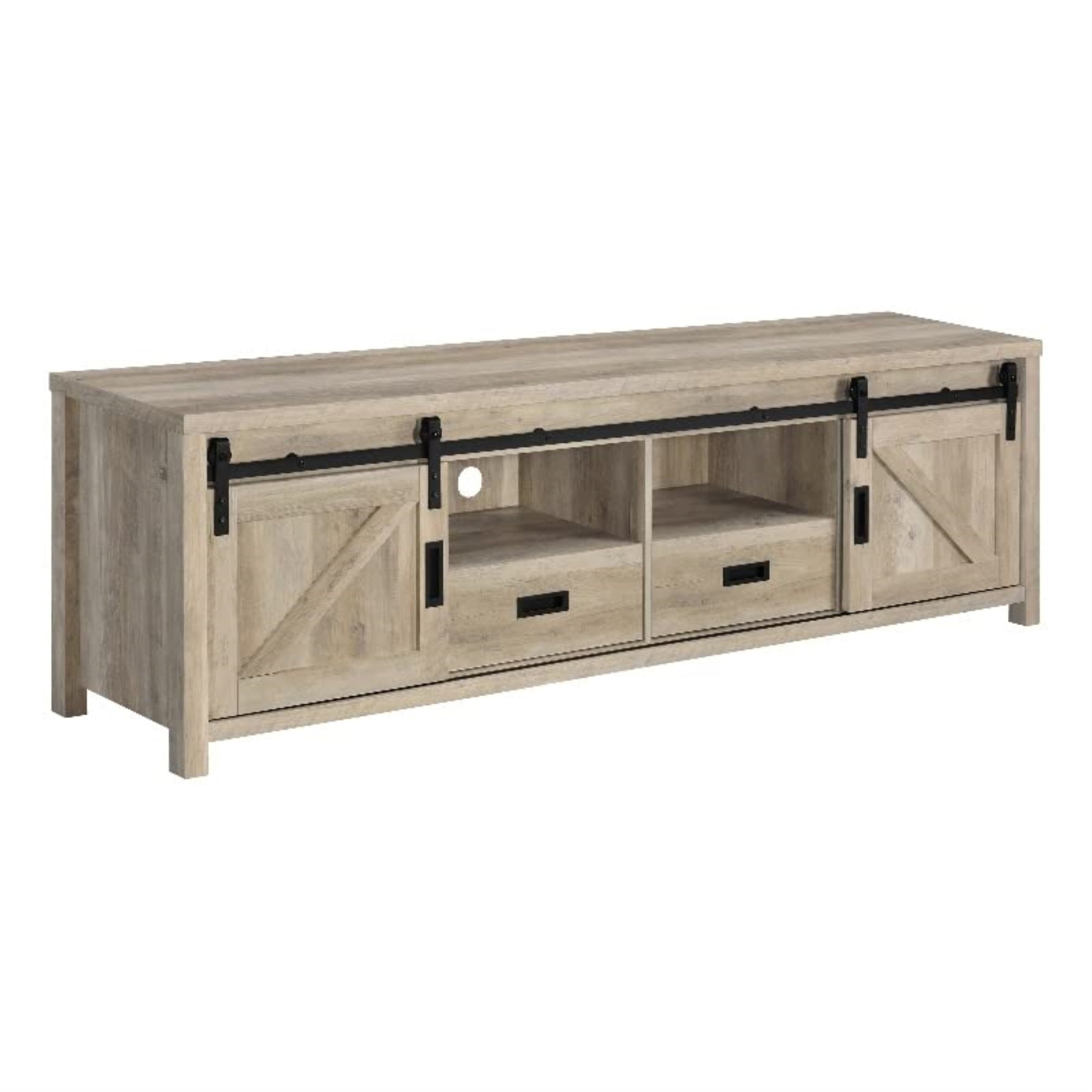 Coaster Home Furnishings Madra Rectangular TV Console with 2 Sliding Doors Antique Pine