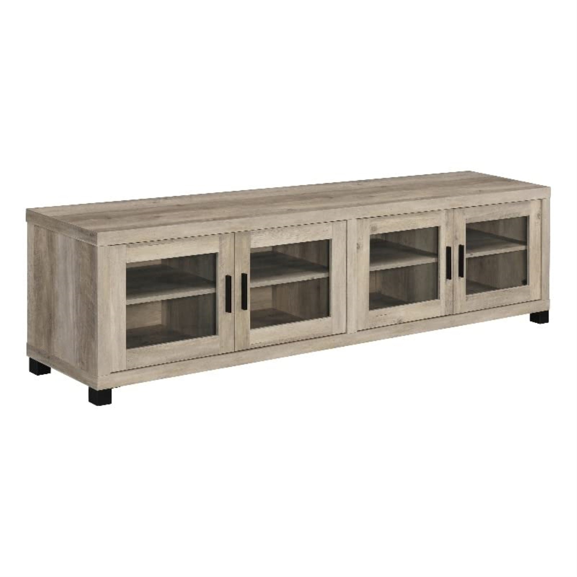 Sachin Rectangular TV Console with Glass Doors
