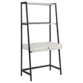 Pinckard 1drawer Ladder Desk Grey Stone and Black