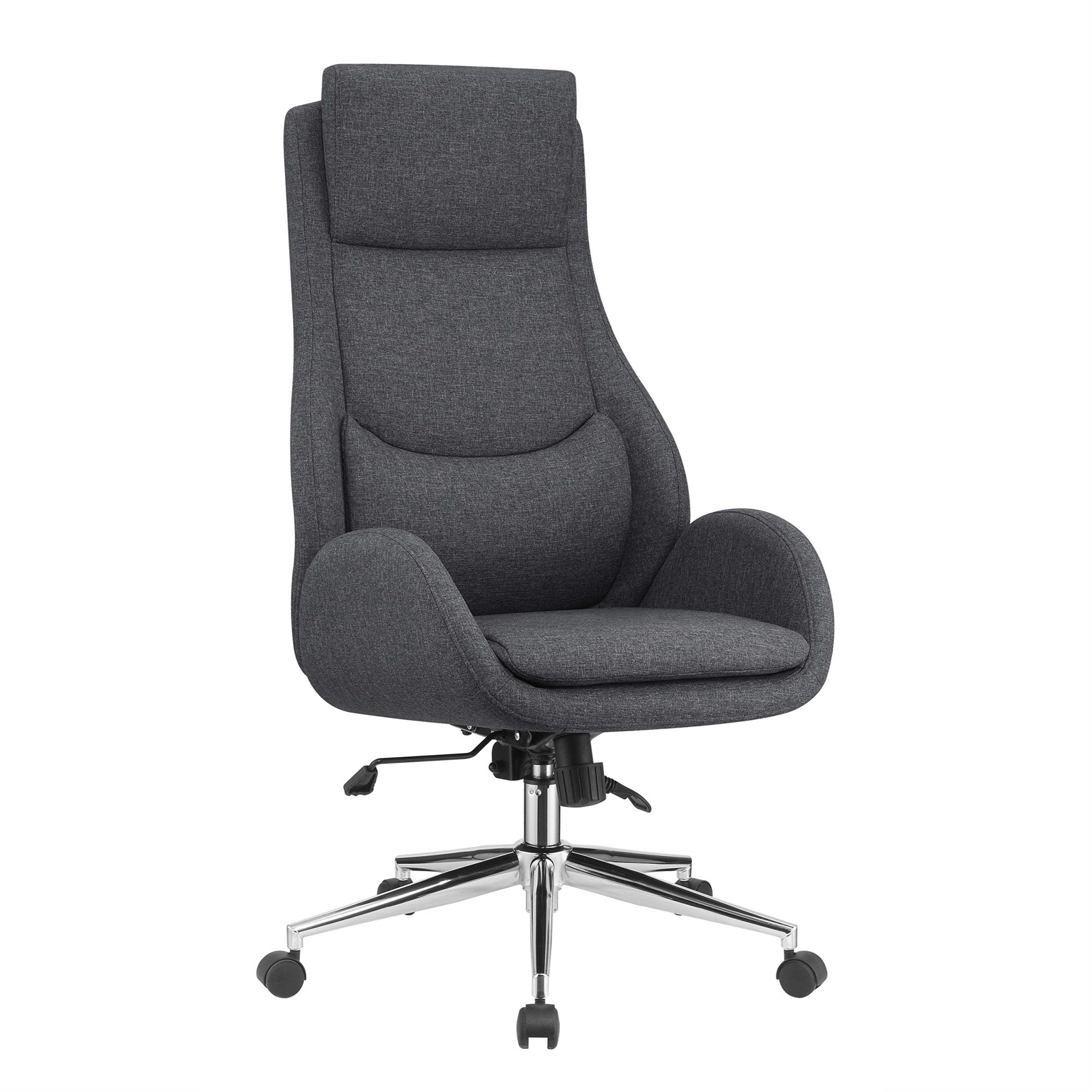 Coaster Furniture Upholstered Padded Seat Grey and Chrome Office Chair 23.5&quot; W x 30&quot; D x 46-49&quot; H 881150