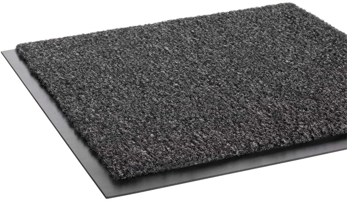 Rely-On Olefin Wiper Mat 3'x5' Charcoal (Pack of 2)