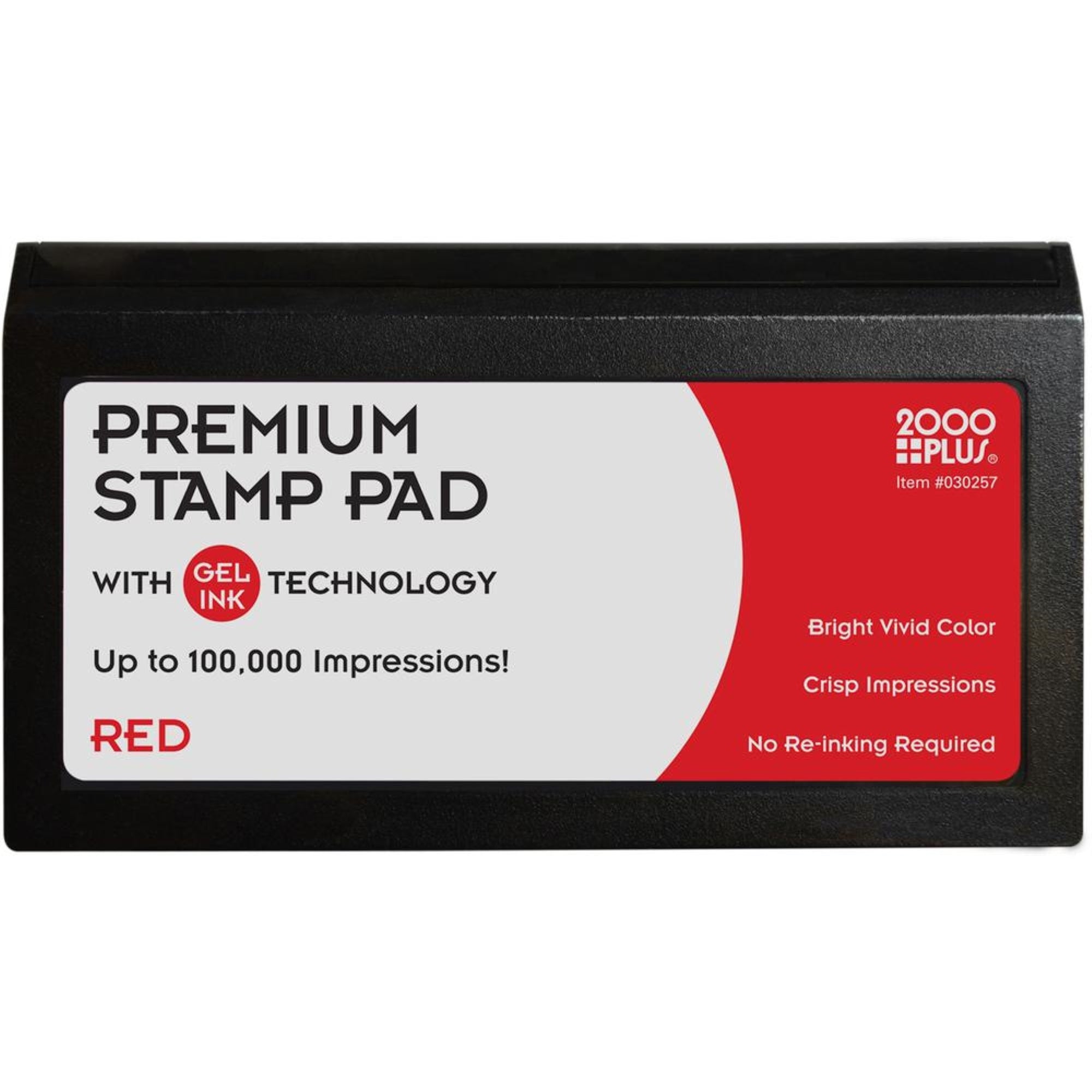 Consolidated Stamp Stamp Pad - 1 Each - 0.8 Height X 3.3 Width X 4.8 Length - Red Ink - Gel