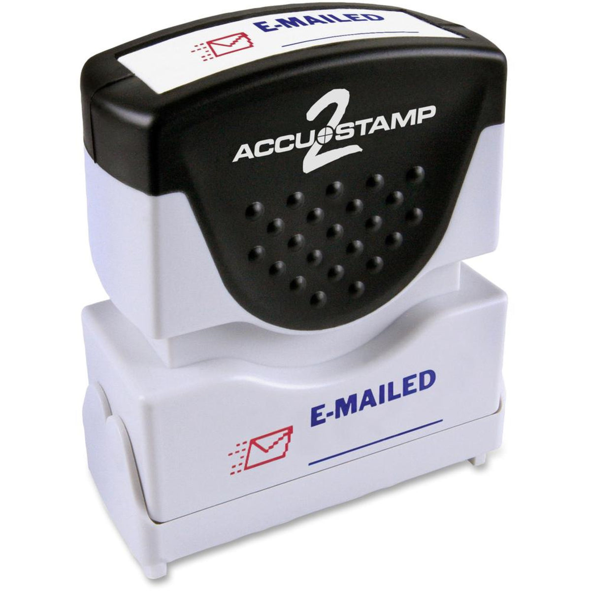 Cosco 2-Color Shutter Stamp - Message Stamp - E-Mailed - 0.50 Impression Width - 20000 Impression(S) - Red, Blue - Rubber, Plast