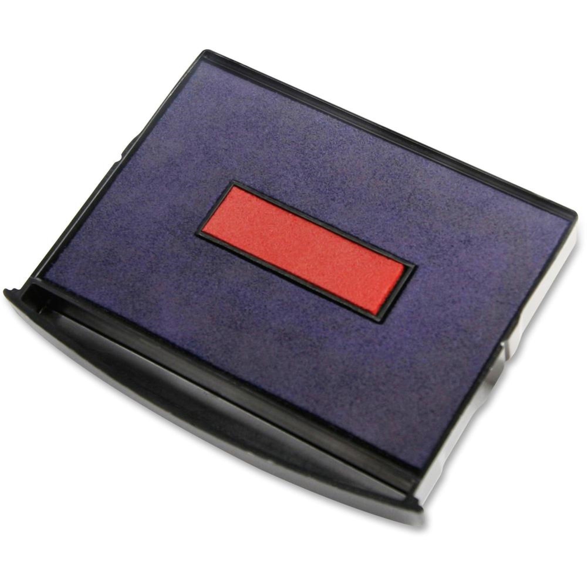 Cosco 2000 Plus S360 Two-Color Ink Pad - 1 Each - Blue, Red Ink - Red, Blue