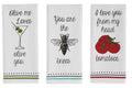 DII Assorted Love You Prnt Dishtowel (Set of 3)
