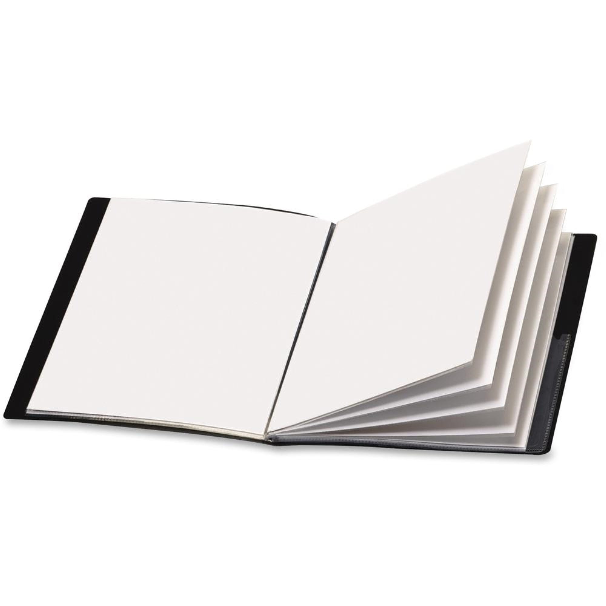 Cardinal Showfile Letter Presentation Book - 8 1/2 X 11 - 48 Sheet Capacity - 24 Internal Pocket(S) - Polypropylene, Poly - Blac