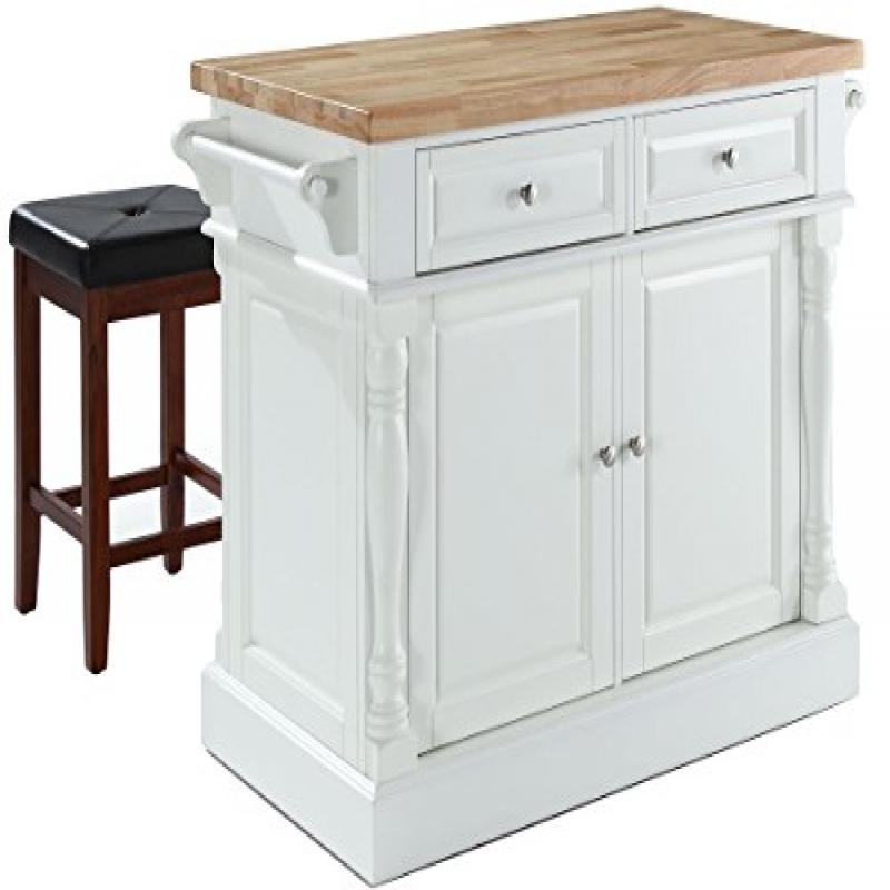 Solid Hardwood Kitchen Island With Raised Panel Doors, Drop Leaf, Ample Storage  Elegant & Functional Design