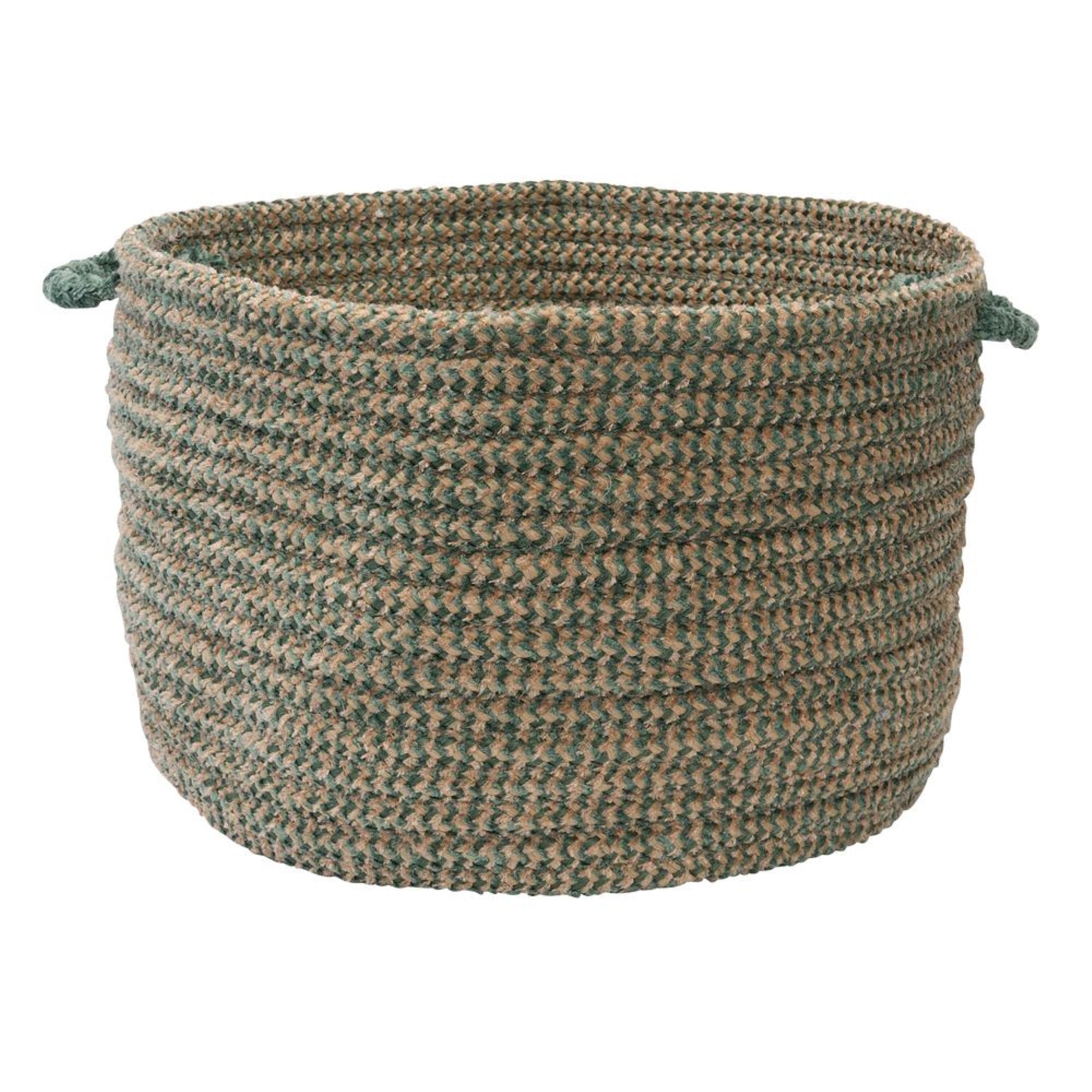 Colonial Mills Softex Check Utility Basket, 14 By 10-Inch, Myrtle Green