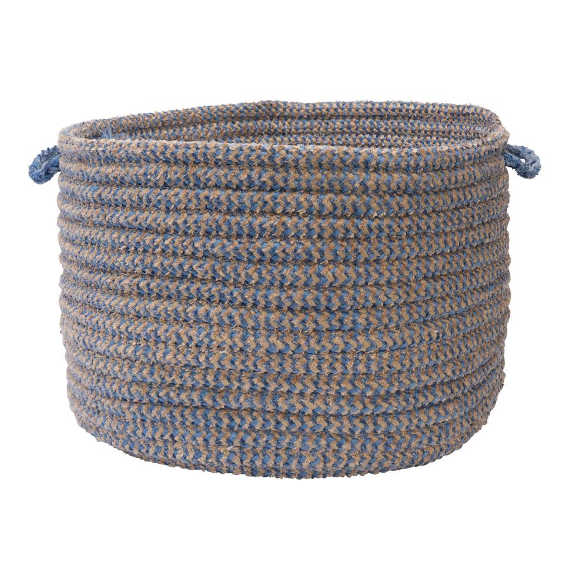 Colonial Mills Softex Check Utility Basket, 14 By 10-Inch, Blue Ice