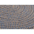 Softex Check Braided Rug, 4' X 6', Blue Ice Check