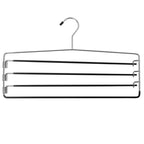 4-Tier Folding Pants Hanger with Non-Slip Padded Bars, Chrome Steel