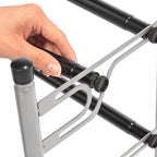 5-Tier Slide-n-Adjust Shoe Rack, Expandable Free-Standing Organizer, Silver & Black