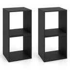Cube Storage Organizer Set of 2 - Black Modular Bookcase